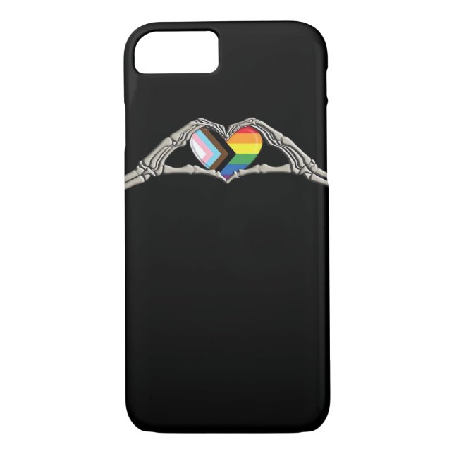 Bone Hands Heart Pride Progress Case-Mate iPhone Case (Back)
