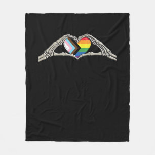 Bone Hands Heart Pride Progress Creative Style Fleece Blanket
