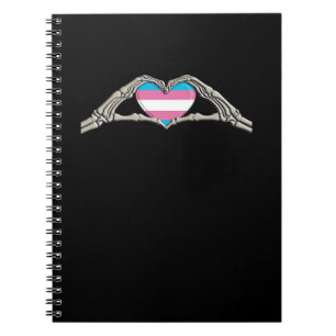 Bone Hands Heart Transgender Goth Notebook