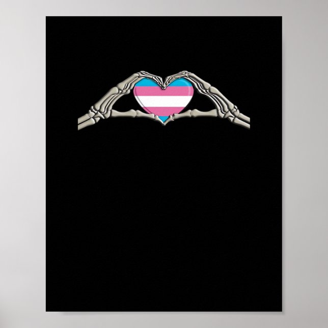 Bone Hands Heart Transgender Goth Poster (Front)