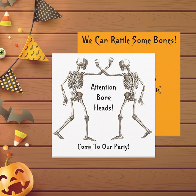 Bone Heads Skeleton Halloween Invitation (Bone Heads Skeleton Halloween Invitation)
