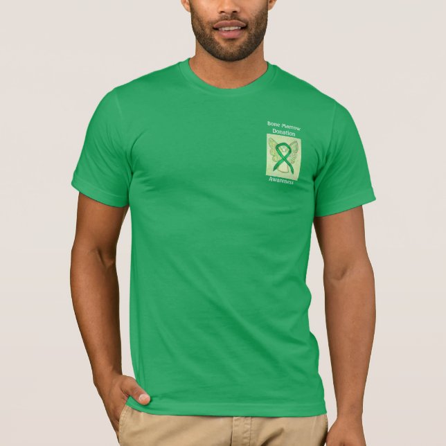 Bone Marrow Donation Awareness Green Ribbon Tee (Front)