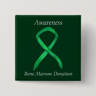 Bone Marrow Donation Awareness Ribbon Custom Pin
