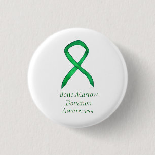 Bone Marrow Donation Awareness Ribbon Custom Pin