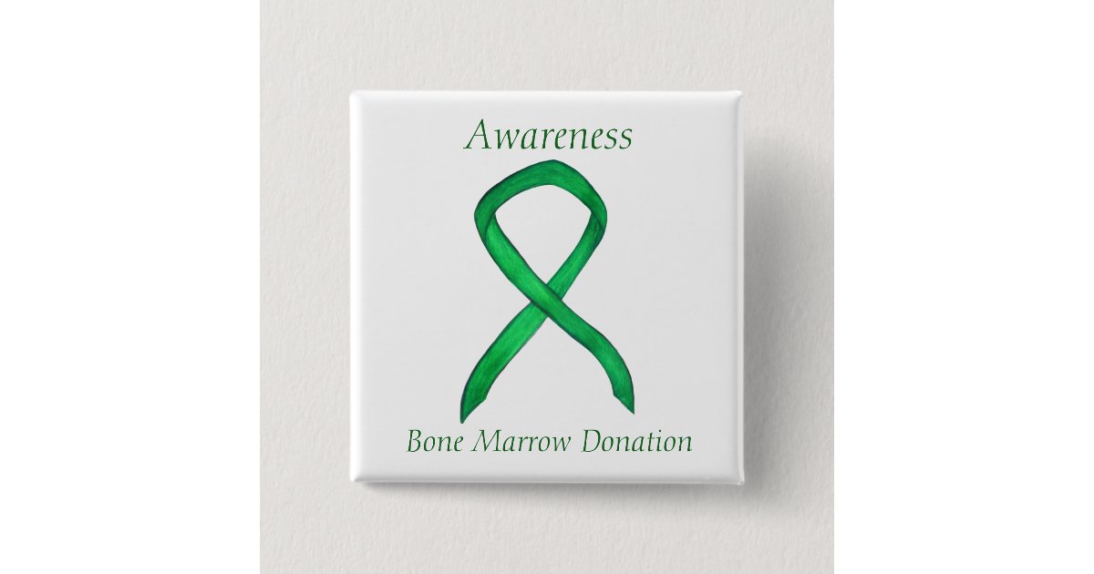Bone Marrow Donation Awareness Ribbon Custom Pin | Zazzle
