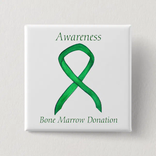 Bone Marrow Donation Awareness Ribbon Custom Pin | Zazzle