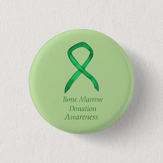 Bone Marrow Donation Awareness Ribbon Custom Pin | Zazzle.co.uk