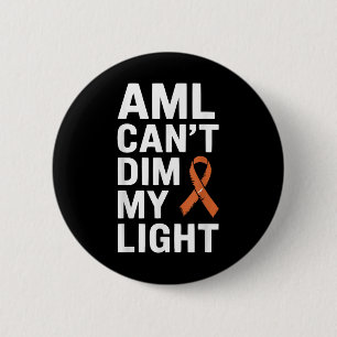 Bone Marrow Orange Ribbon Acute Myeloid Leukaemia 6 Cm Round Badge