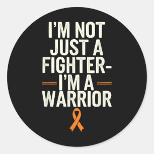 Bone Marrow Orange Ribbon Acute Myeloid Leukaemia  Classic Round Sticker