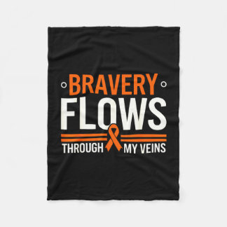 Bone marrow orange ribbon acute myeloid leukaemia fleece blanket