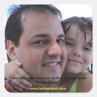 bone marrow registry square sticker