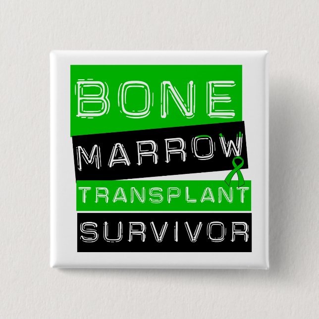 Bone Marrow Transplant Survivor Gifts 15 Cm Square Badge (Front)