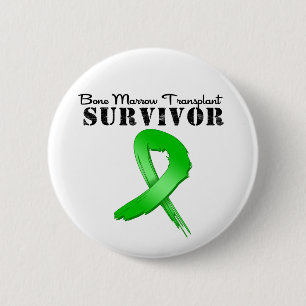 Bone Marrow Transplant Survivor Ribbon 6 Cm Round Badge