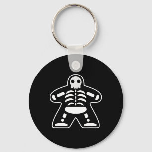Bone Meeple Skeleton Halloween Board Gamer Gift Key Ring