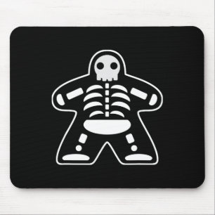 Bone Meeple Skeleton Halloween Board Gamer Gift  Mouse Mat