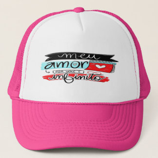 BONE MY LOVE FOR YOU IS INFINITE TRUCKER HAT
