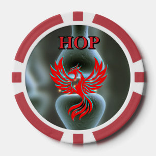 Bone Nerve Phoenix Fantasy Biology Customisable Poker Chips