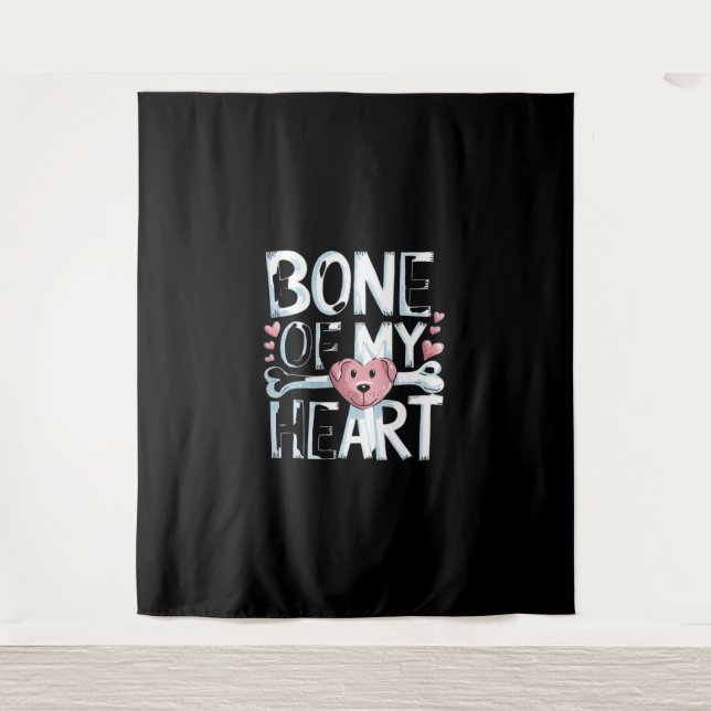 Bone of My Heart Dog Tapestry (Front)