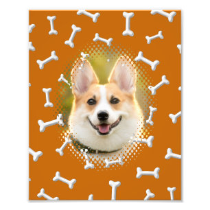 Bone Pattern Dog Frame Art Photo Print