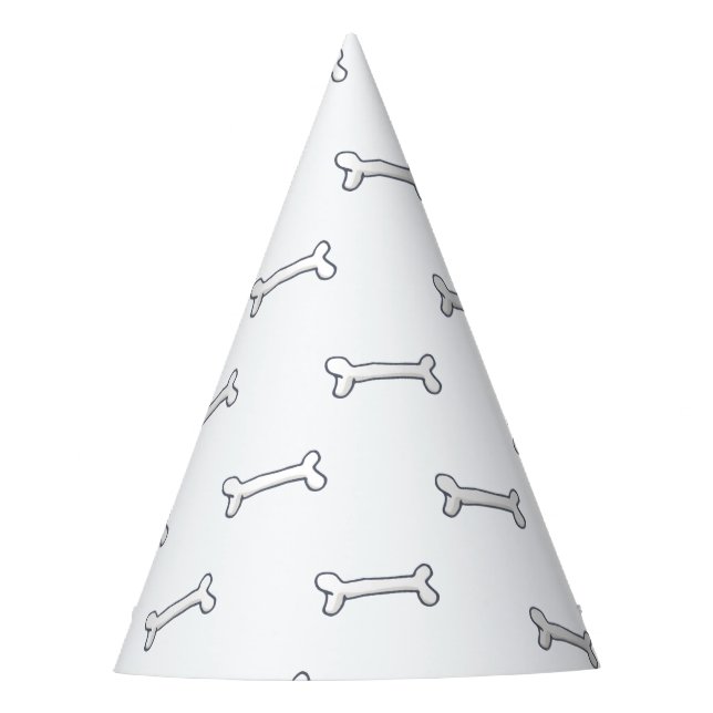 Bone Pattern Dog Party or Halloween Hat (Front)