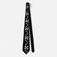 bone pattern tie black