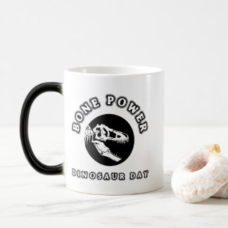 Bone Power - Dinosaur Day Skull Design Magic Mug