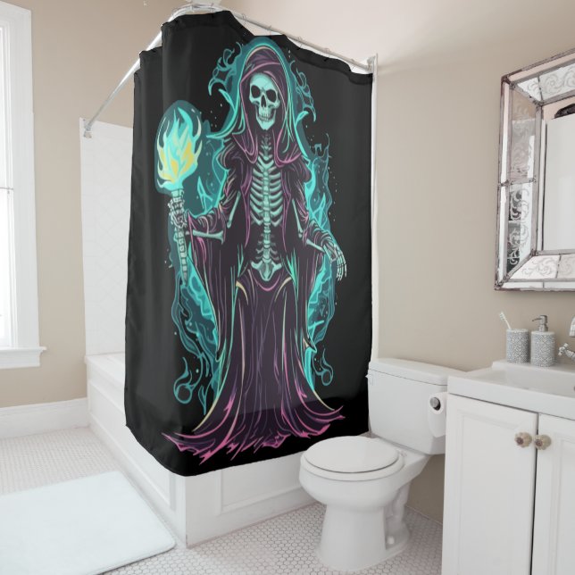 Bone Reaper Shower Curtain (In Situ)