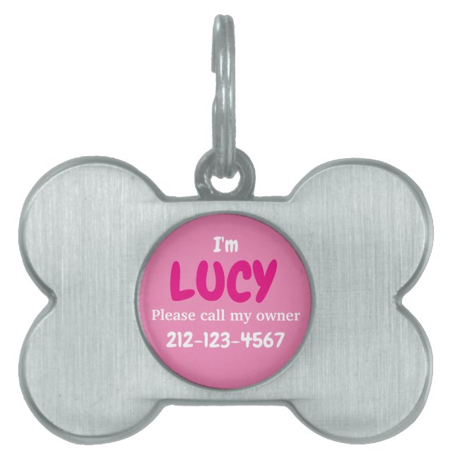 Bone shaped dog tag (Front)