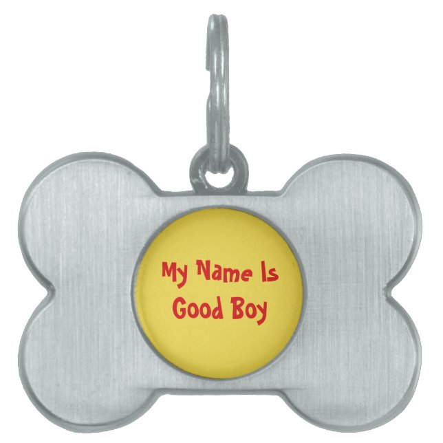 bone-shaped pet tags "good boy" (Front)