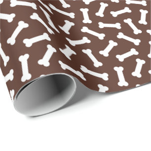 Bone Silhouettes – Minimal Dog Design Wrapping Paper