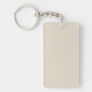 Bone (solid colour) key ring