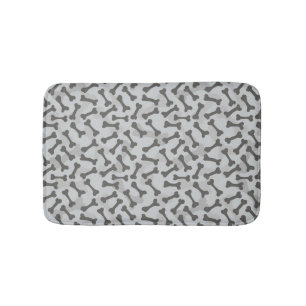 Bone Texture Pattern Greyscale Bath Mat