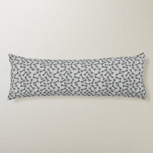 Bone Texture Pattern Greyscale Body Cushion