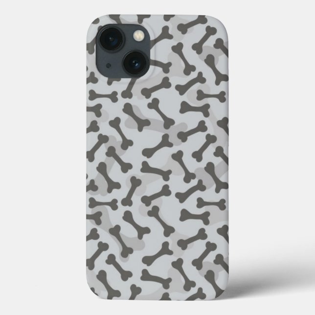 Bone Texture Pattern Greyscale Case-Mate iPhone Case (Back)