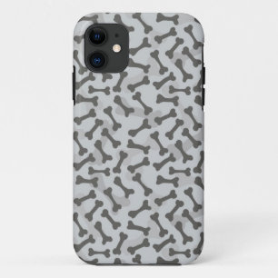 Bone Texture Pattern Greyscale iPhone 11 Case