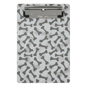 Bone Texture Pattern Greyscale Mini Clipboard