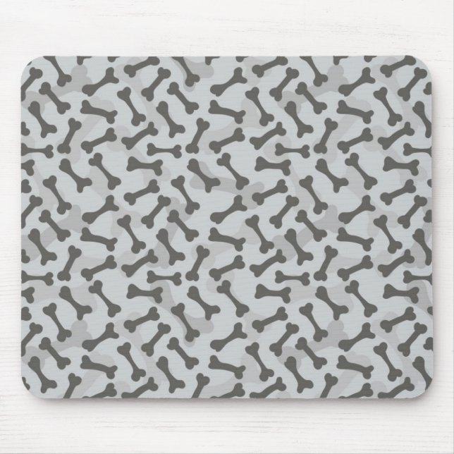 Bone Texture Pattern Greyscale Mouse Mat (Front)