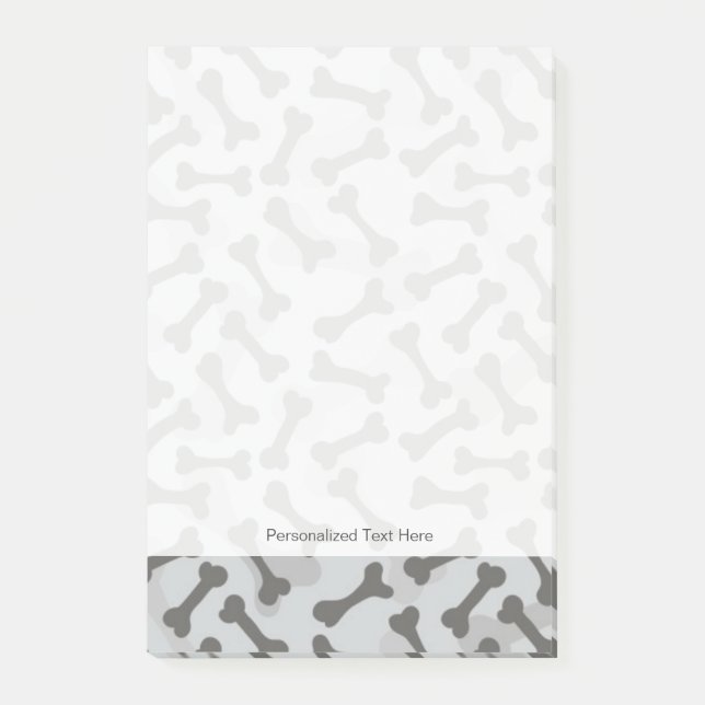 Bone Texture Pattern Greyscale Post-it Notes (Front)
