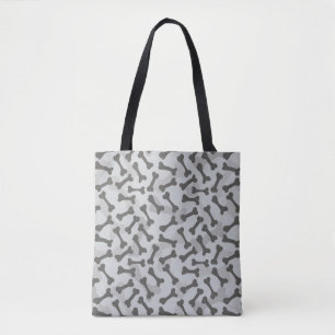 Bone Texture Pattern Greyscale Tote Bag