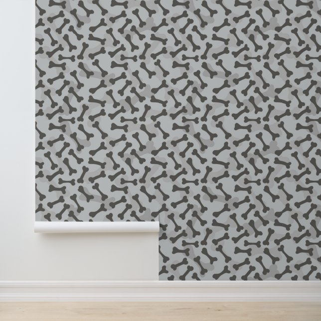 Bone Texture Pattern Greyscale Wallpaper (Application)