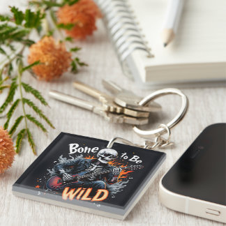 Bone to Be Wild Skeleton Keychain