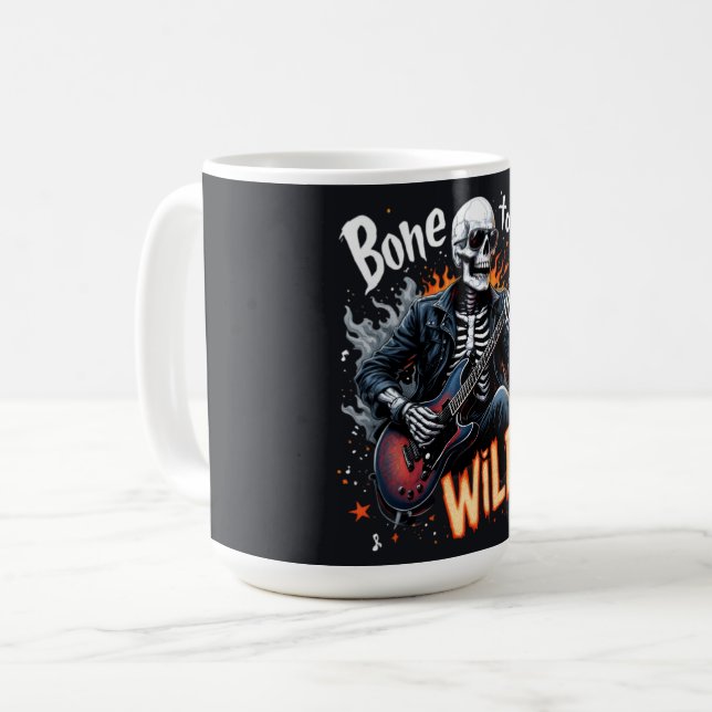 Bone to Be Wild Skeleton Mug (Front Left)