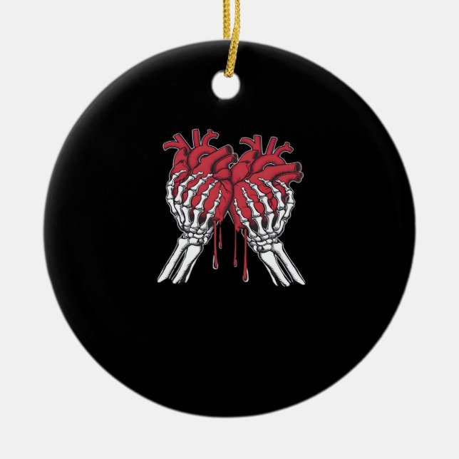 Bone To Be Your Valentine - Valentines Day Funny S Ceramic Tree Decoration (Front)