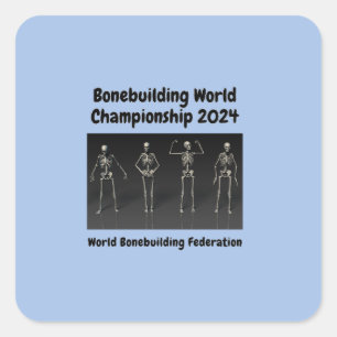 Bonebuilding World Championship 2024 Square Sticker