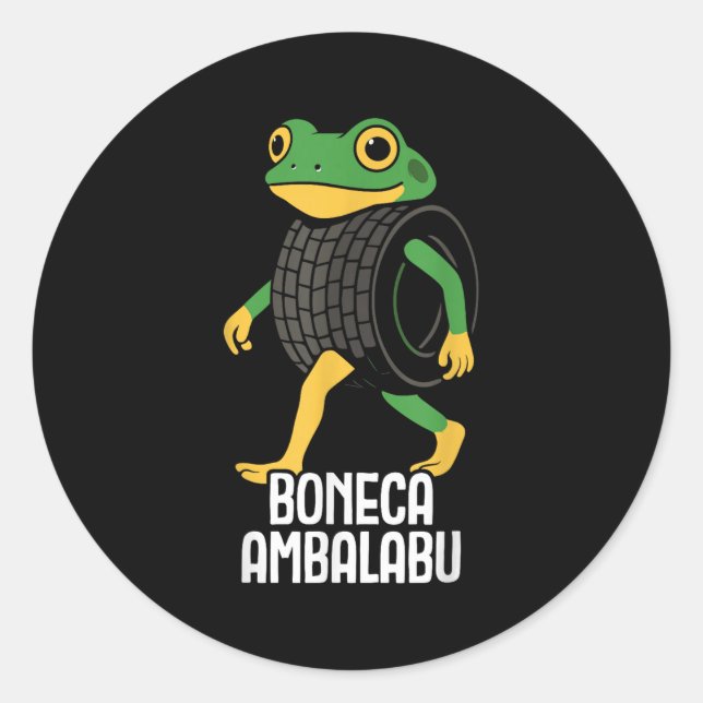 Boneca Ambalabu Italian Brainrot Funny Meme  Classic Round Sticker (Front)