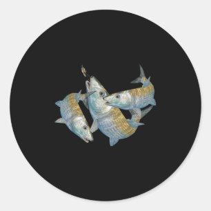 Bonefish Hunting A Salt Water Fly Fishing &amp; De Classic Round Sticker