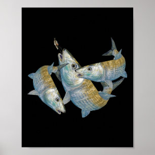 Bonefish Hunting A Salt Water Fly Fishing & De Poster