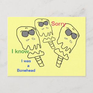 Bonehead SORRY card