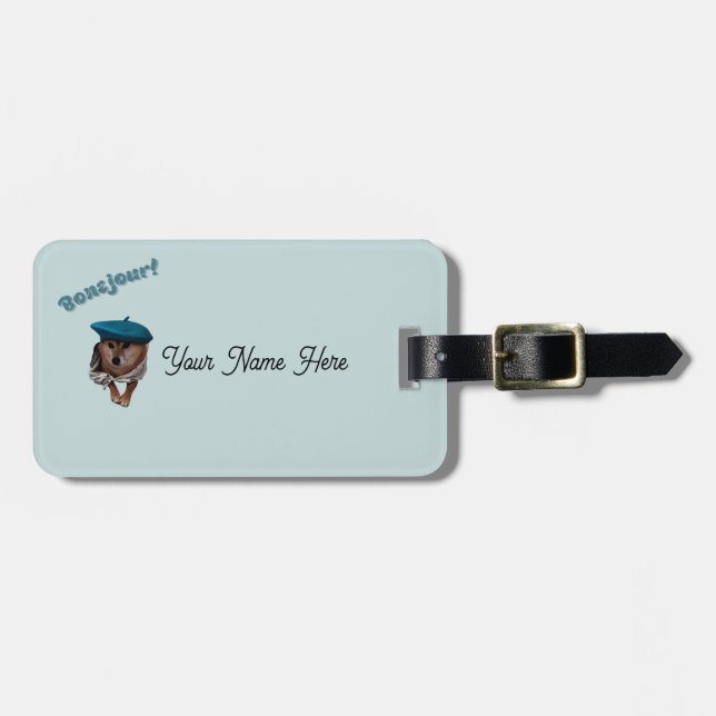 Bonejour Dog Luggage Tag (Front Horizontal)