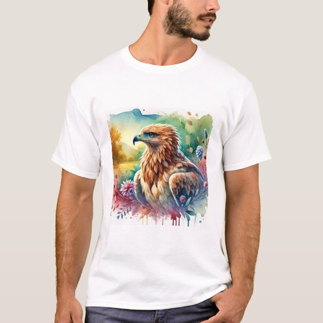 Bonellis Eagle 080824AREF141 - Watercolor T-Shirt (Front)